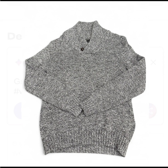 Banana Republic Gray Marled Shawl Pullover Women’s Sweater - Picture 2 of 5